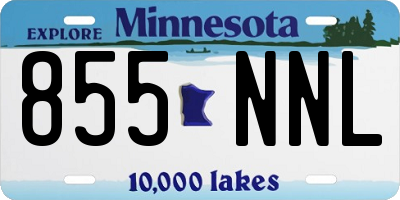 MN license plate 855NNL