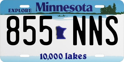 MN license plate 855NNS