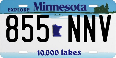 MN license plate 855NNV