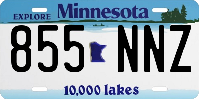 MN license plate 855NNZ