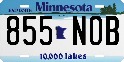 MN license plate 855NOB
