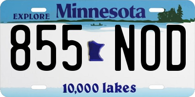 MN license plate 855NOD