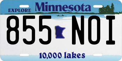 MN license plate 855NOI