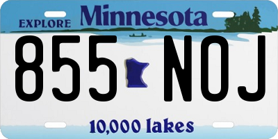 MN license plate 855NOJ