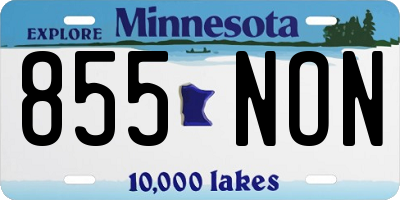 MN license plate 855NON