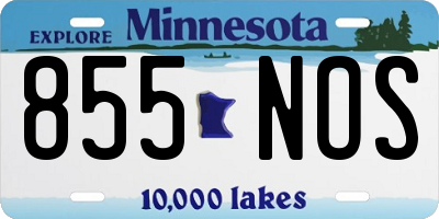 MN license plate 855NOS