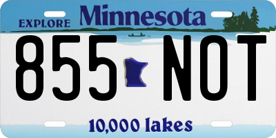 MN license plate 855NOT