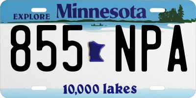 MN license plate 855NPA