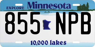 MN license plate 855NPB