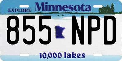 MN license plate 855NPD