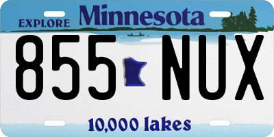 MN license plate 855NUX