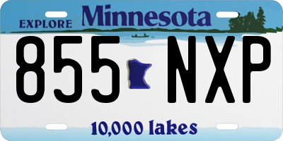 MN license plate 855NXP