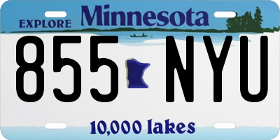 MN license plate 855NYU