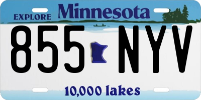 MN license plate 855NYV