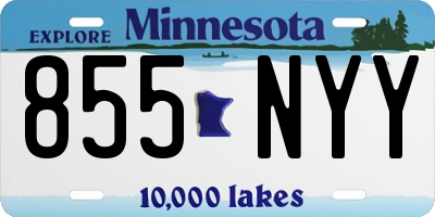 MN license plate 855NYY