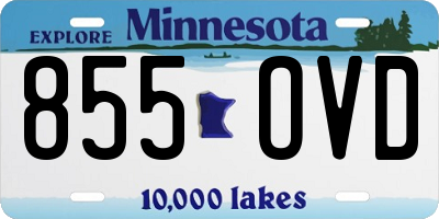 MN license plate 855OVD