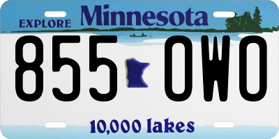 MN license plate 855OWO