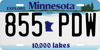 MN license plate 855PDW