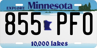 MN license plate 855PFO