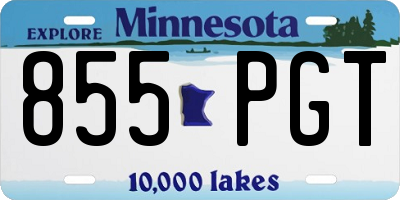 MN license plate 855PGT