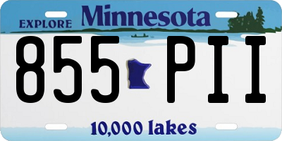 MN license plate 855PII