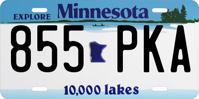 MN license plate 855PKA