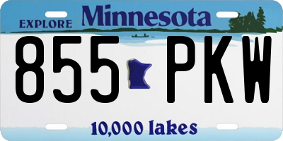 MN license plate 855PKW