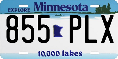 MN license plate 855PLX