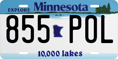 MN license plate 855POL