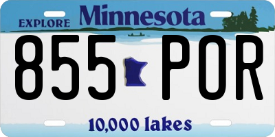 MN license plate 855POR