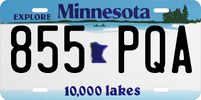 MN license plate 855PQA