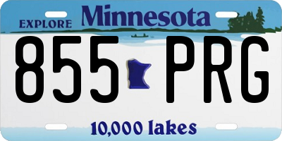 MN license plate 855PRG