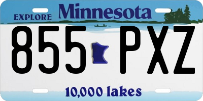 MN license plate 855PXZ