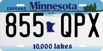 MN license plate 855QPX