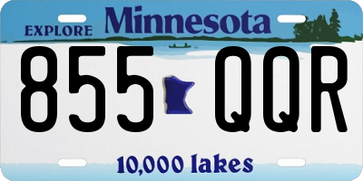 MN license plate 855QQR