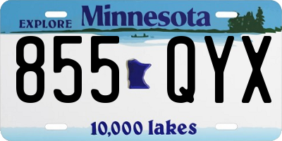 MN license plate 855QYX
