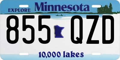 MN license plate 855QZD