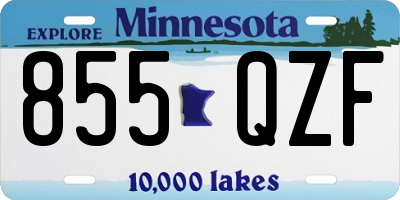 MN license plate 855QZF