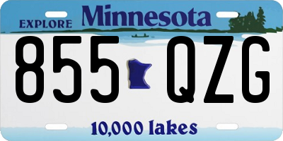MN license plate 855QZG