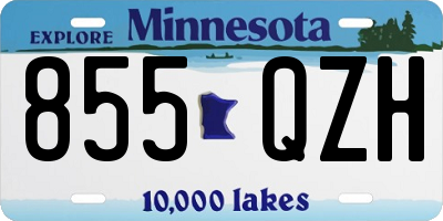 MN license plate 855QZH