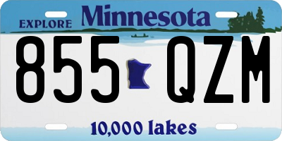 MN license plate 855QZM