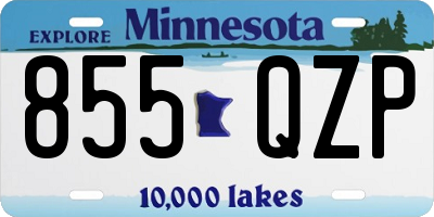 MN license plate 855QZP