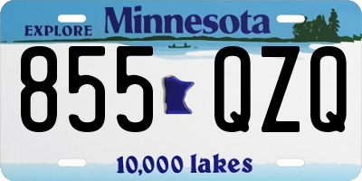 MN license plate 855QZQ