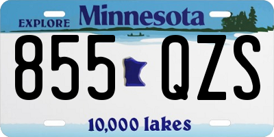 MN license plate 855QZS