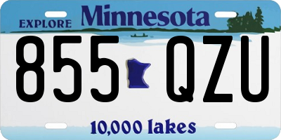 MN license plate 855QZU