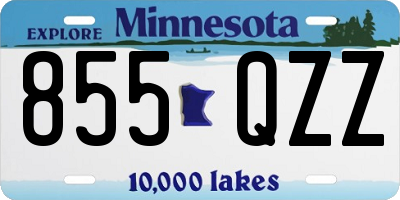 MN license plate 855QZZ