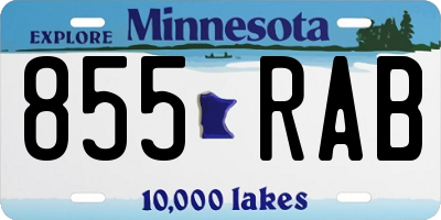 MN license plate 855RAB