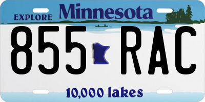 MN license plate 855RAC