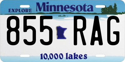 MN license plate 855RAG