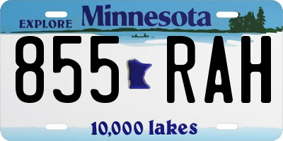 MN license plate 855RAH
